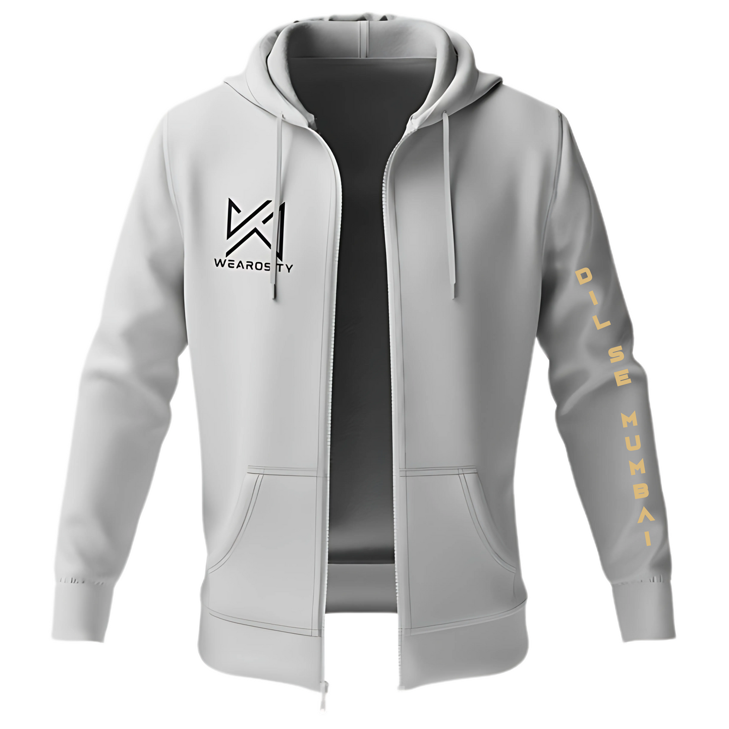 Paltan - Mumbai White Zip Hoodies