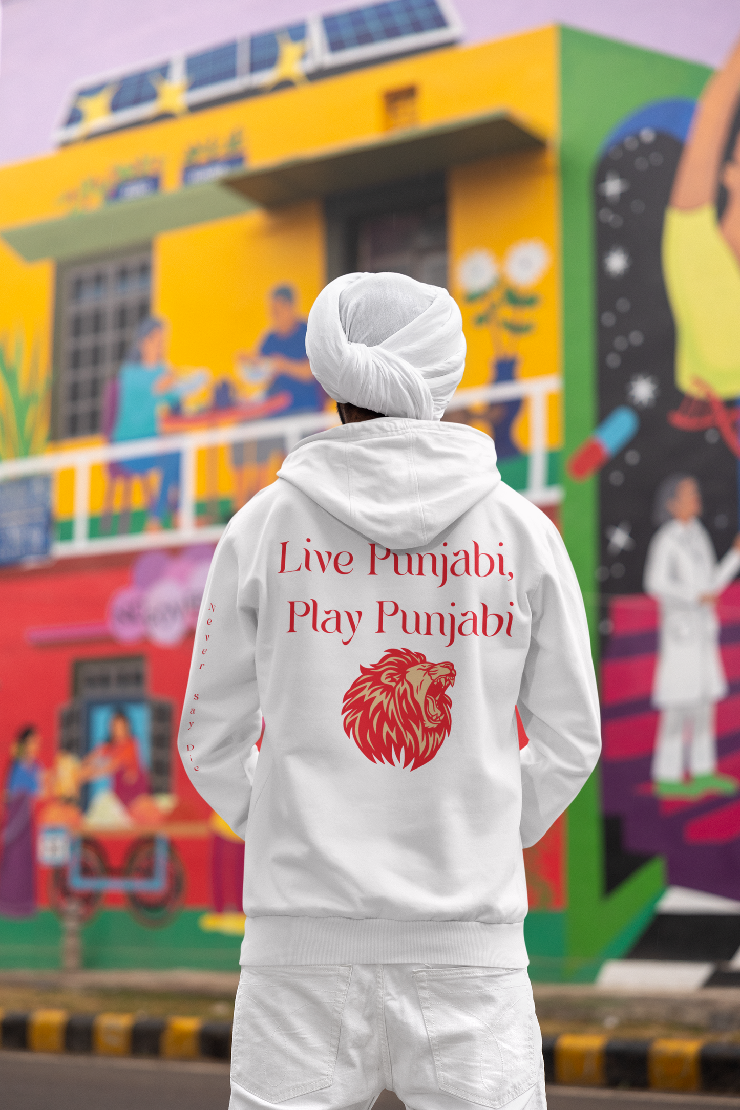 Live Punjabi Play Punjabi Oversized Heavy Hoodie