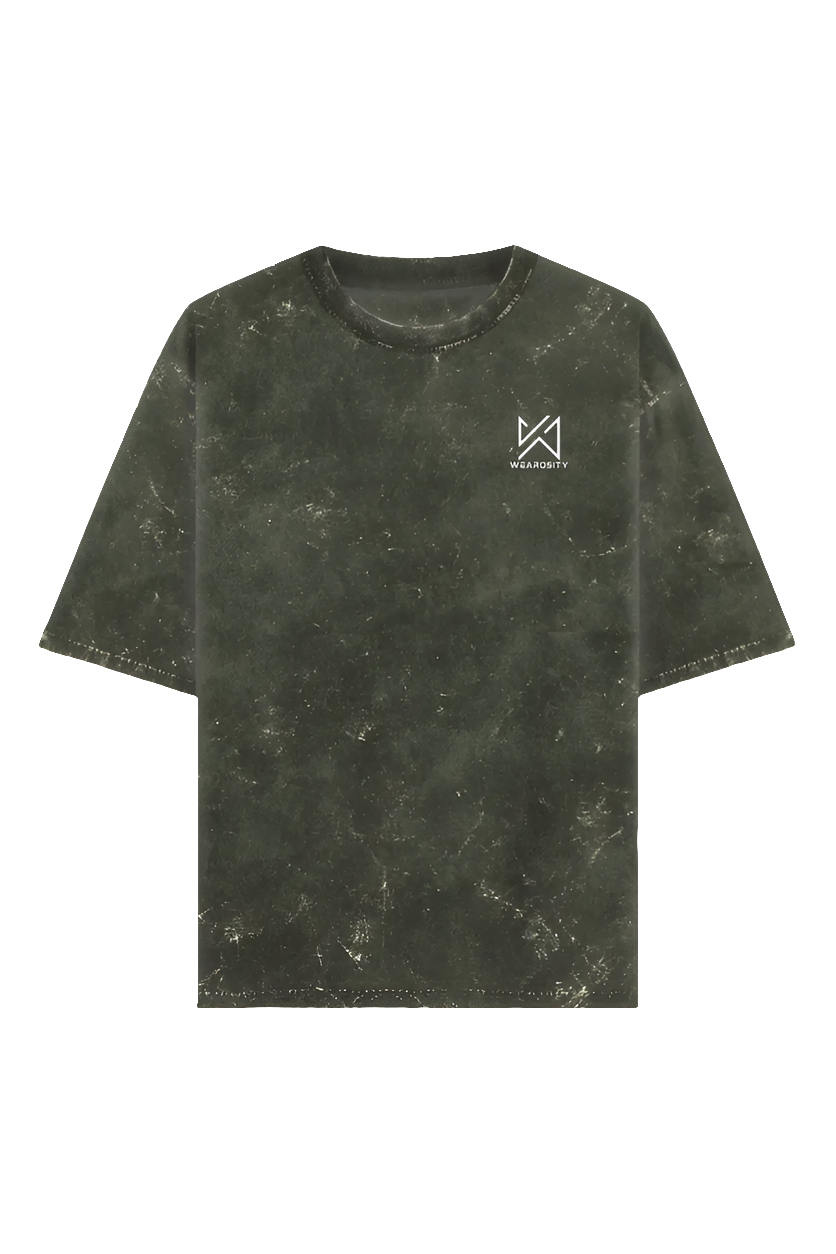 Oversized Acid Washed Olive green Tees