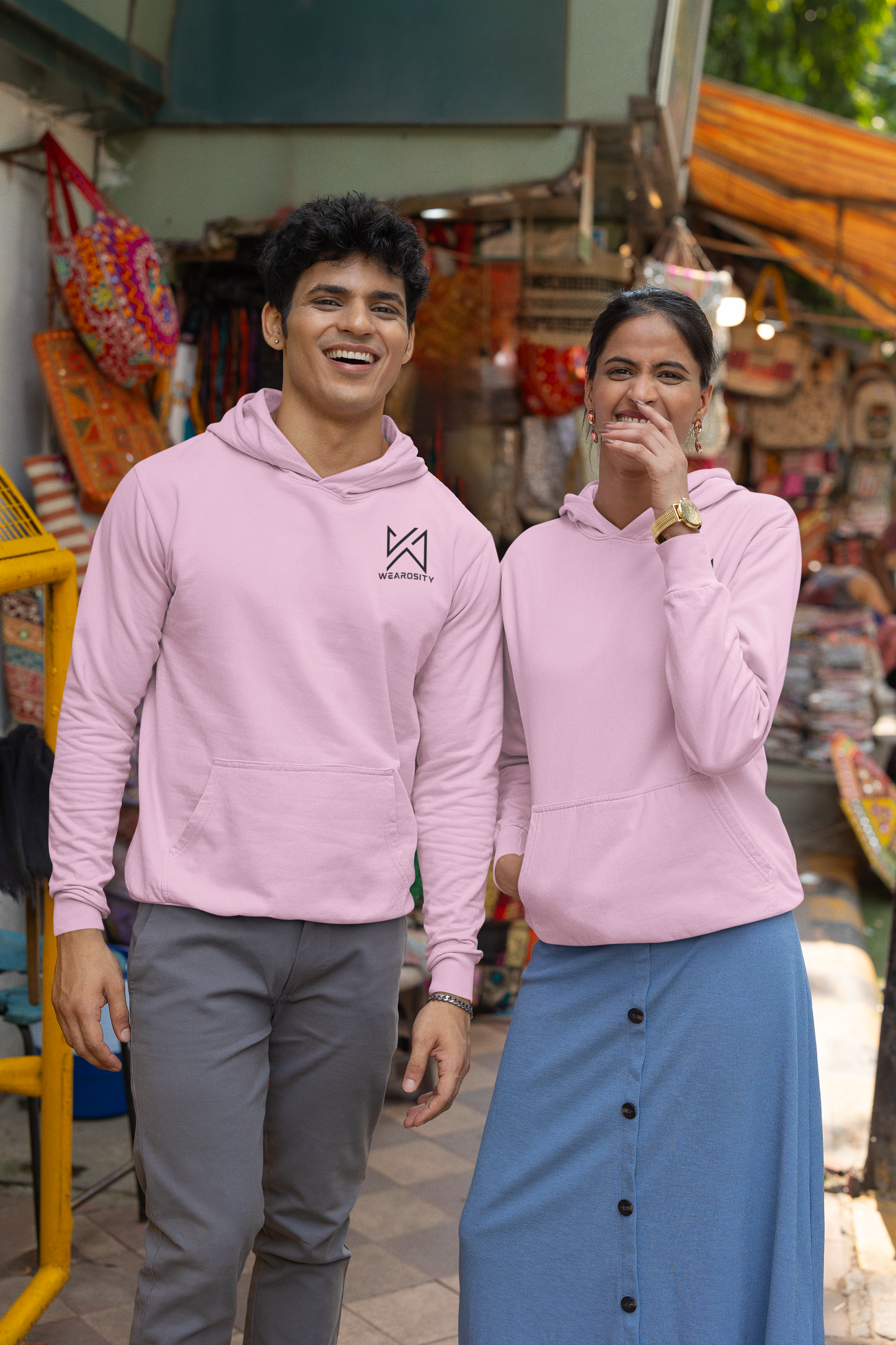 Oversized Heavy Baby pink Hoodies