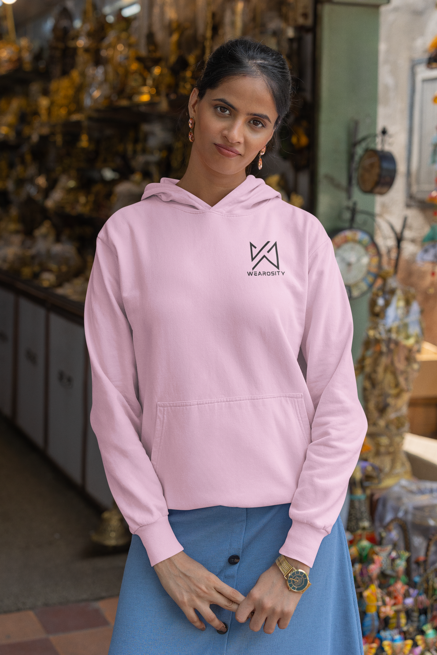Oversized Heavy Baby pink Hoodies