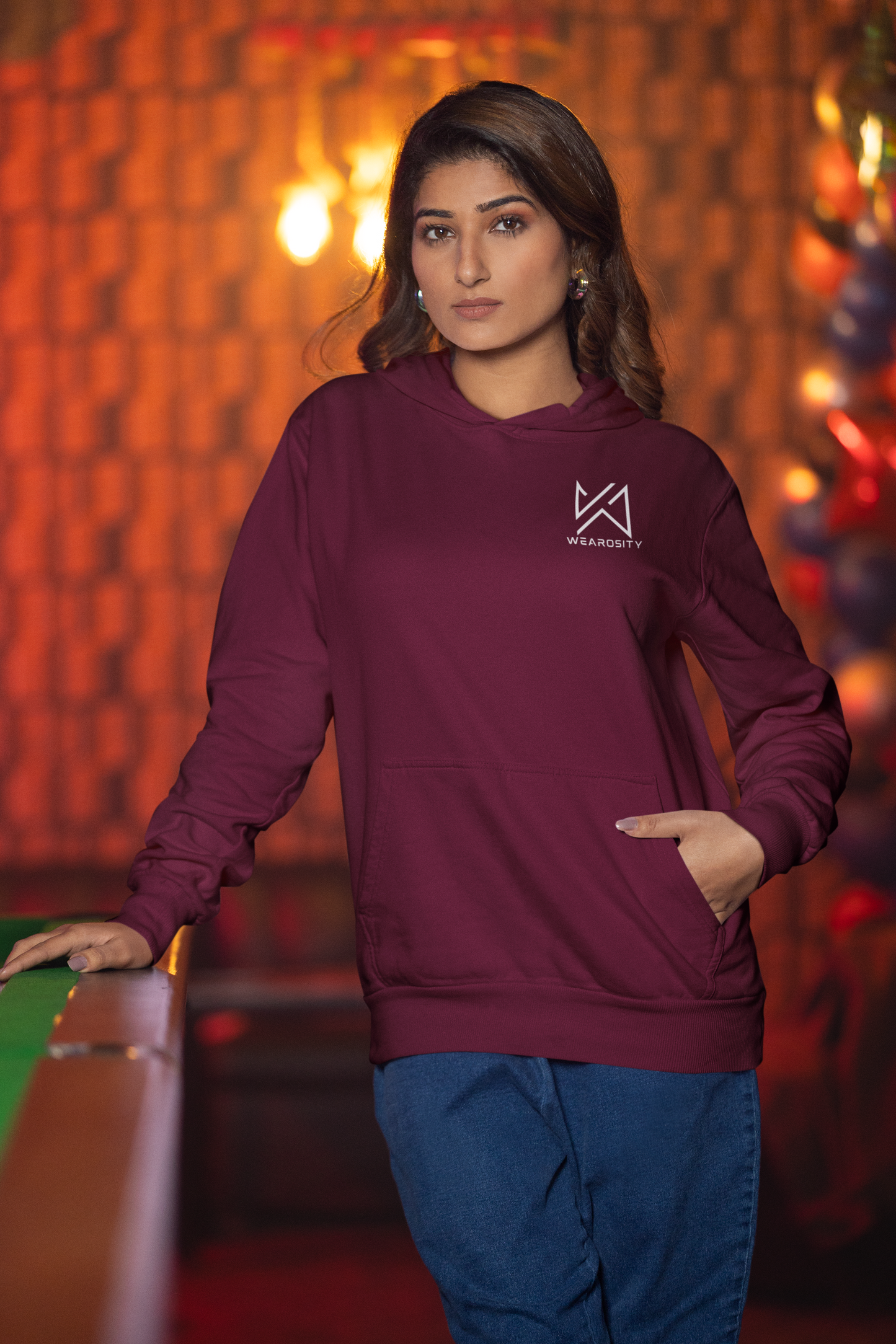 Oversized Heavy Maroon Hoodies