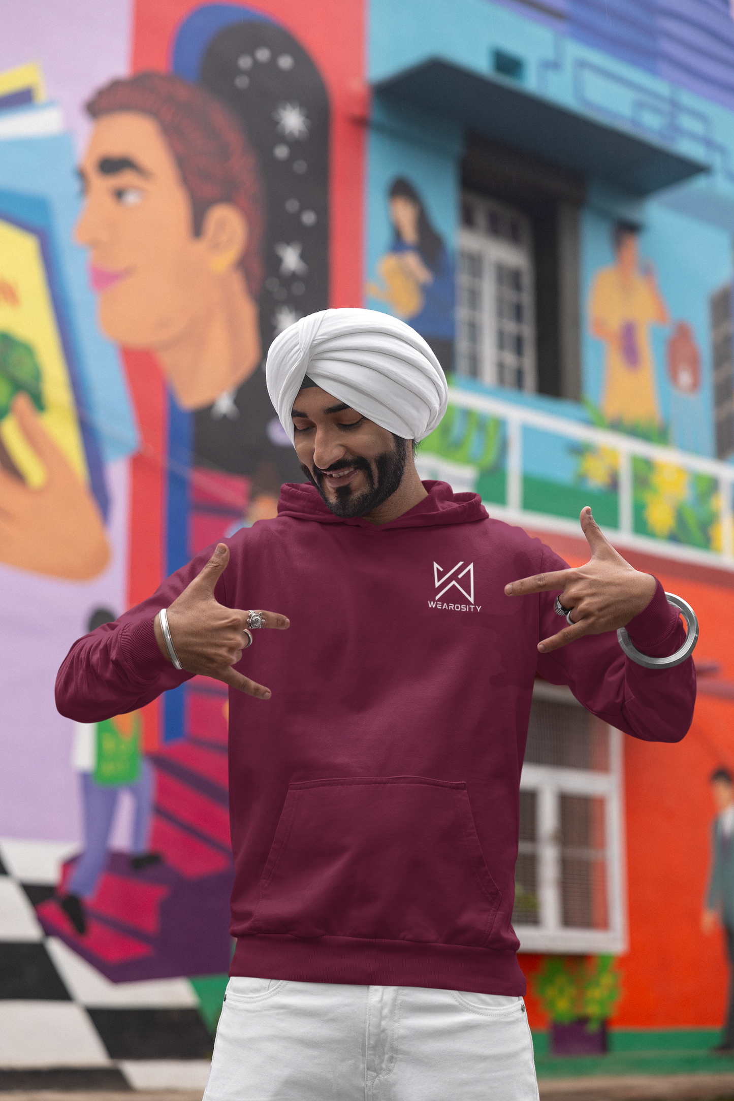 Oversized Heavy Maroon Hoodies