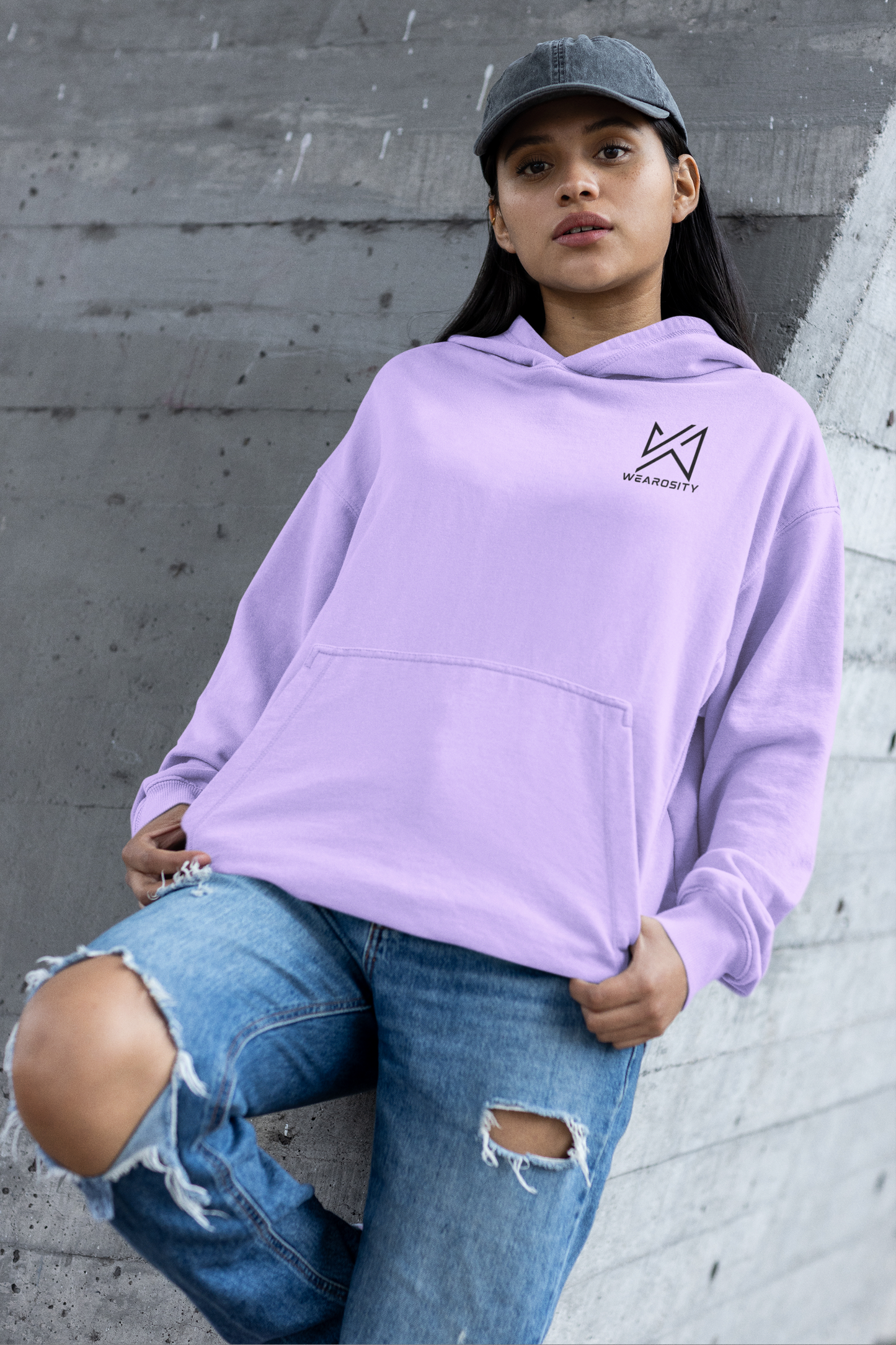 Oversized Heavy Lavender Hoodies