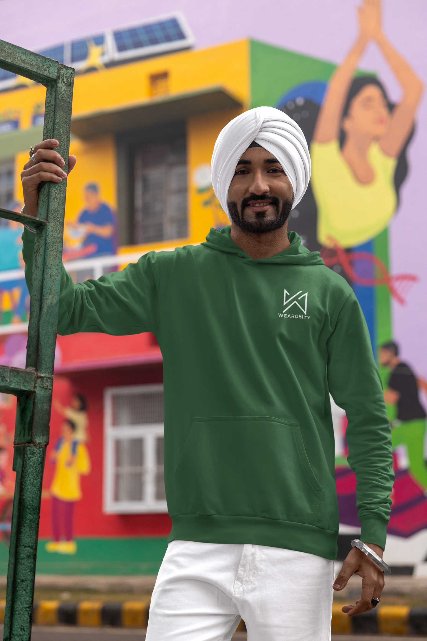 Oversized Heavy Bottle Green Hoodies