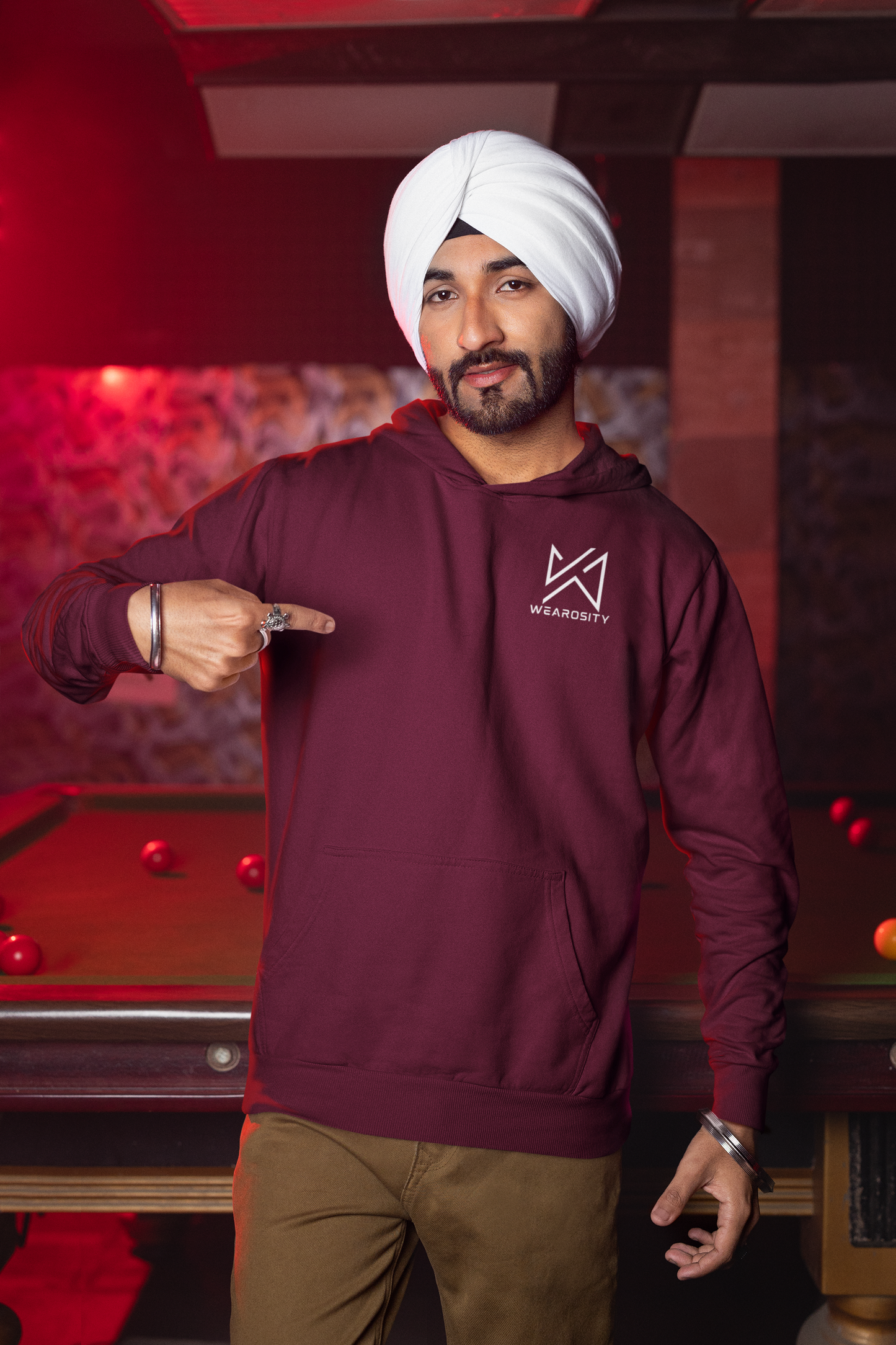 Oversized Heavy Maroon Hoodies