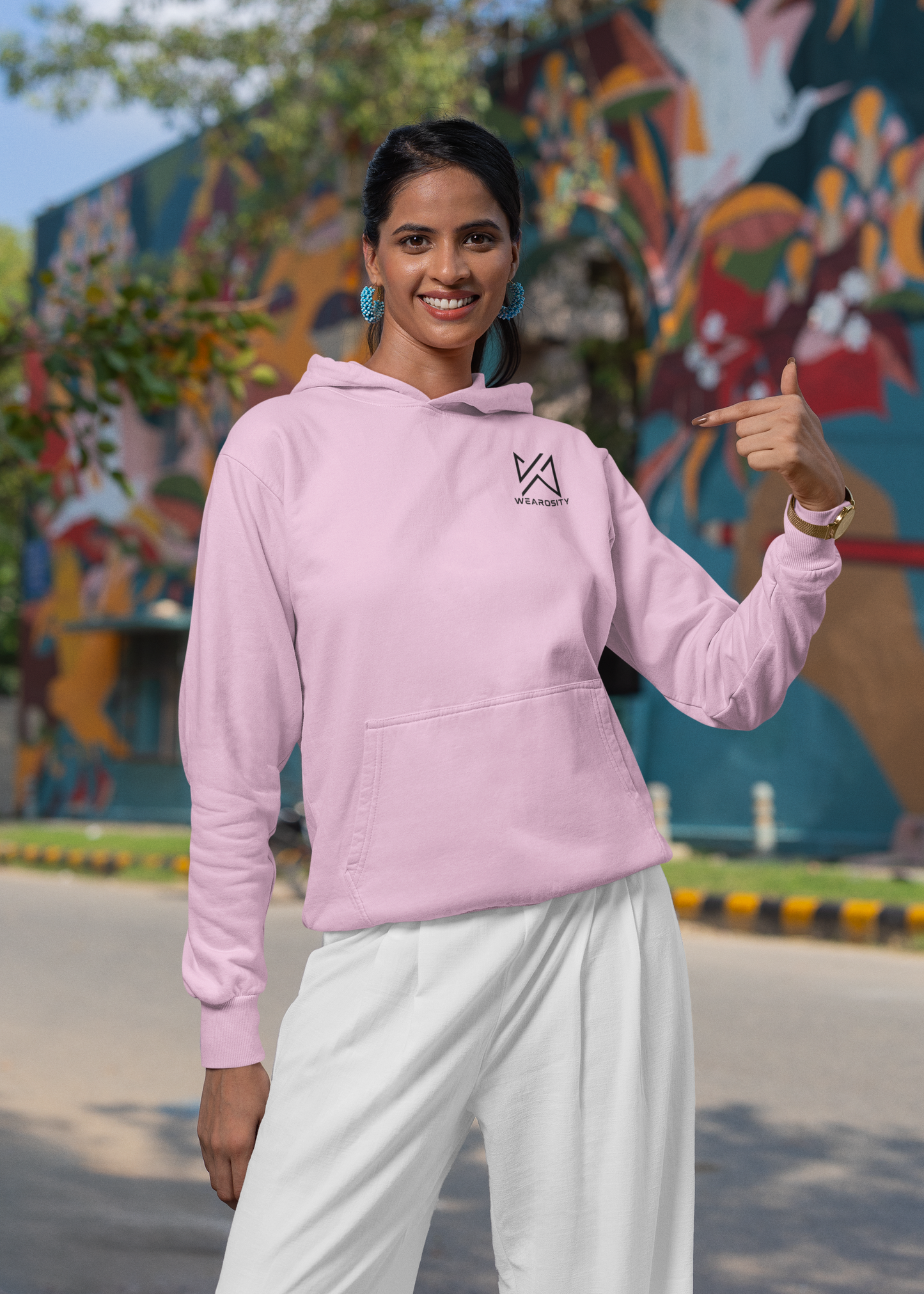 Oversized Heavy Baby pink Hoodies