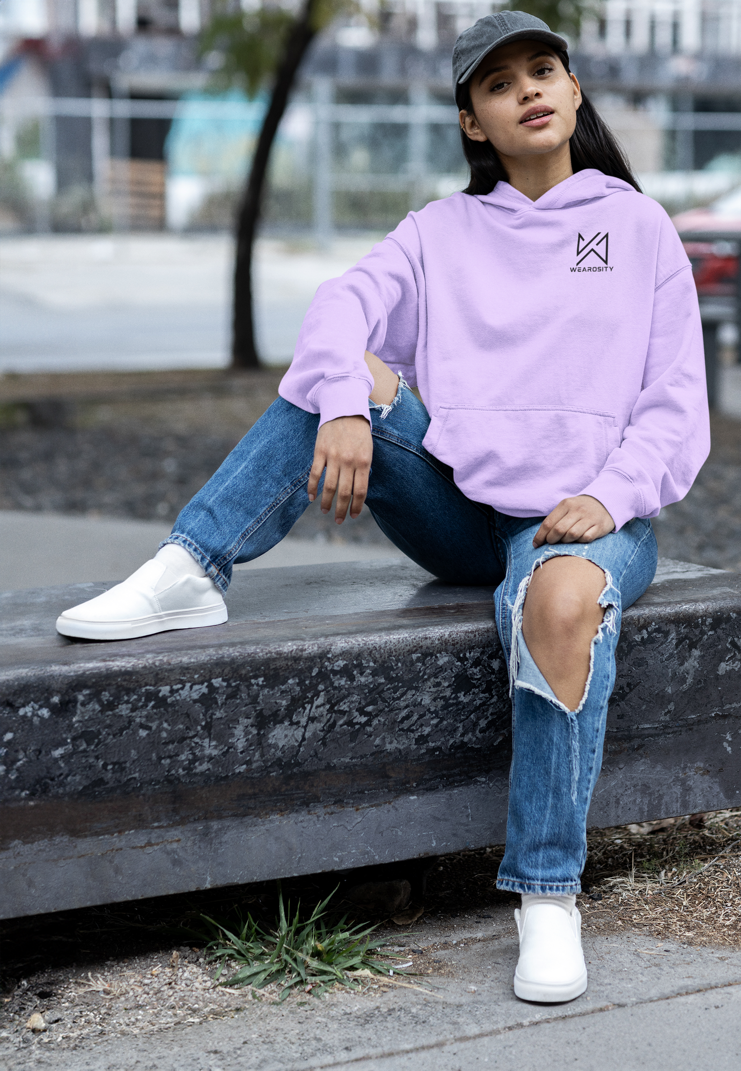 Oversized Heavy Lavender Hoodies