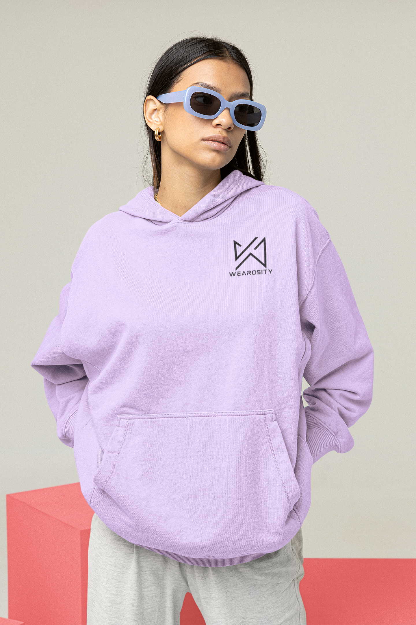 Oversized Heavy Lavender Hoodies