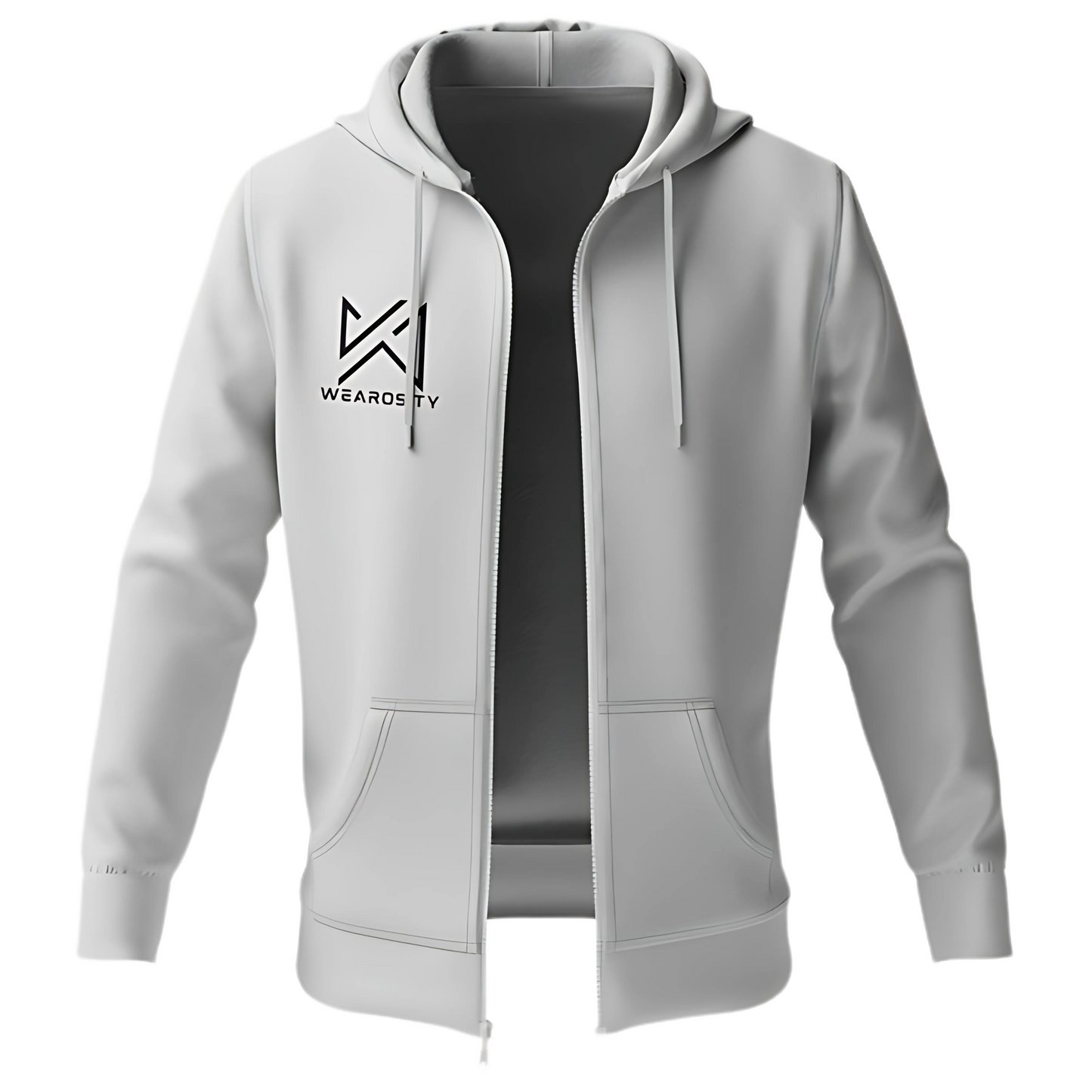 Gazab Andaaz- Lucknow White Zip Hoodies