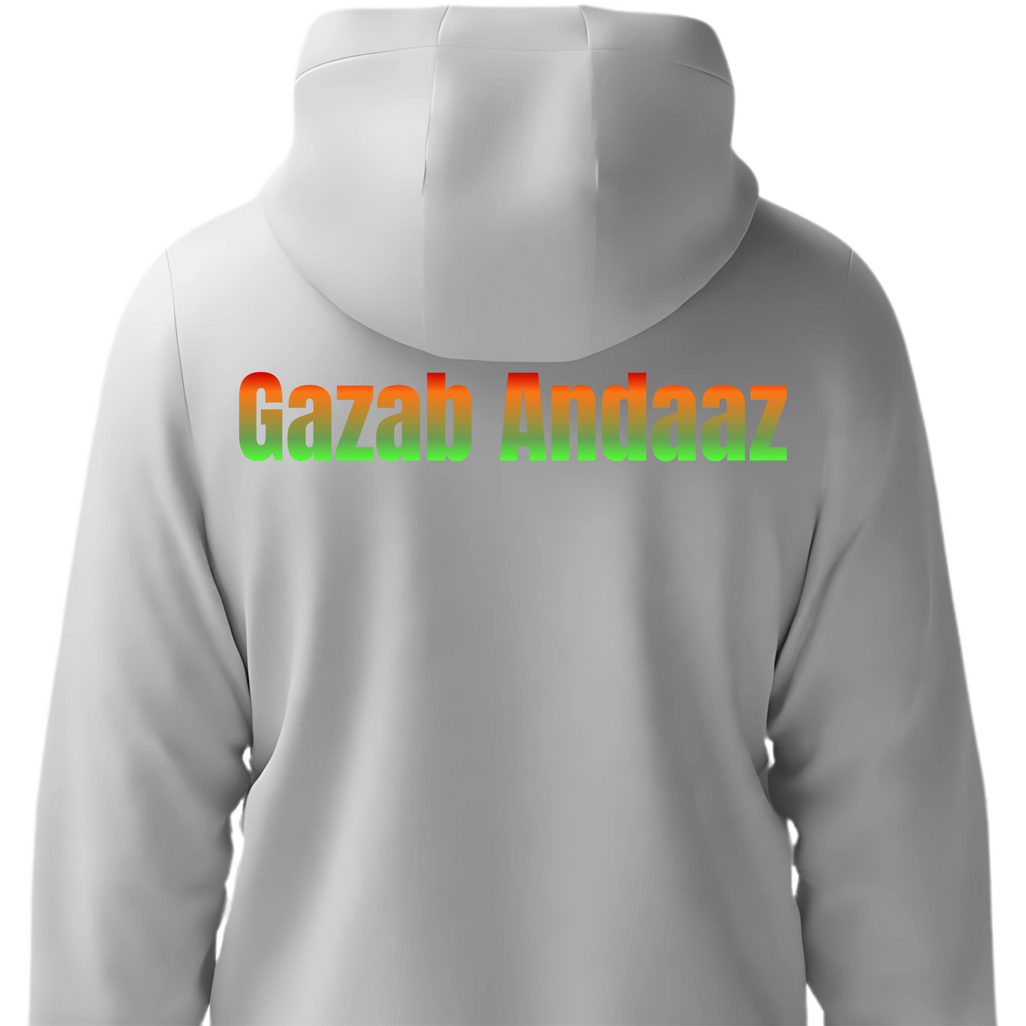 Gazab Andaaz- Lucknow White Zip Hoodies