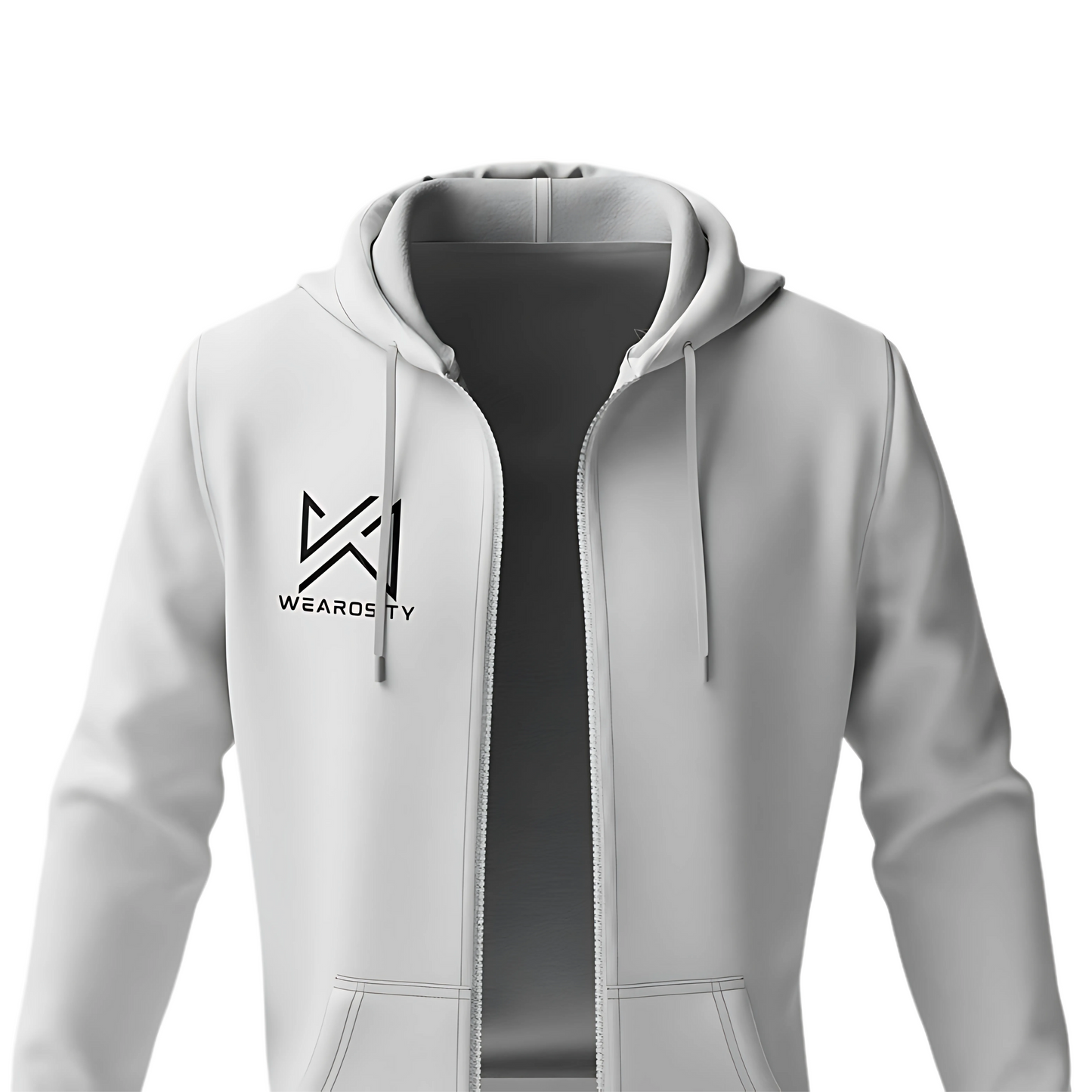 Gazab Andaaz- Lucknow White Zip Hoodies