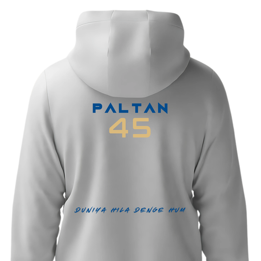 Paltan - Mumbai White Zip Hoodies