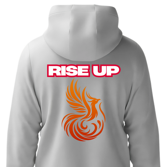 Rise Up- Hyderabad White Zip Hoodies