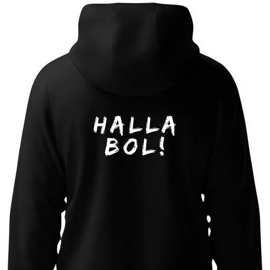 Halla Bol - Rajasthan Black Zip Hoodies