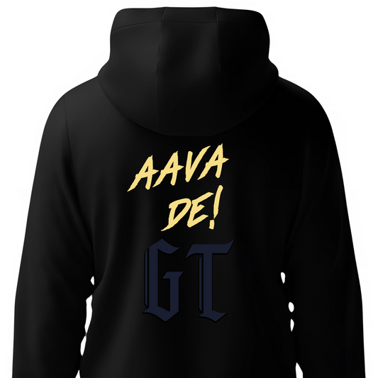 Aava De- Gujarat Black Zip Hoodies